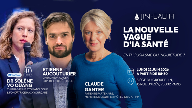 JIN HEALTH « La nouvelle vague d&rsquo;IA santé : Enthousiasme ou inquiétude ? »